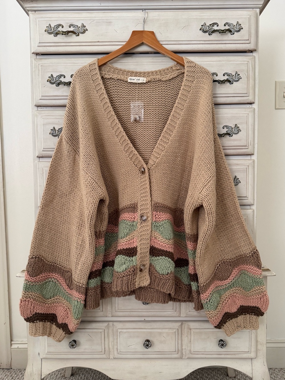 Boho Granola Button Cardigan